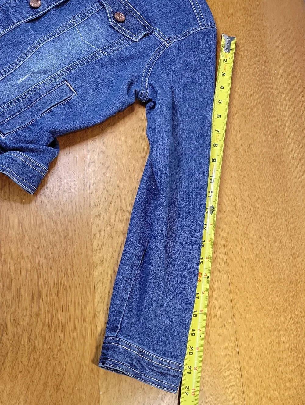 Jean Jacket Justice Size Youth 14-16 Medium Wash.